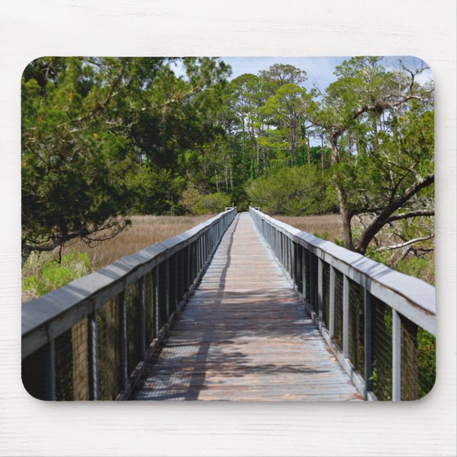 Walkway across marshland florida mouse pad (Front)