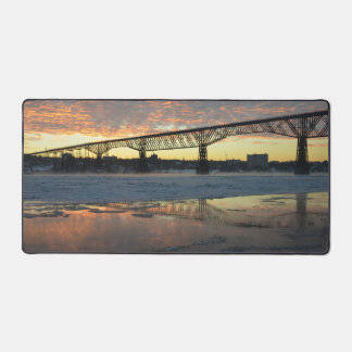 Walkway Over the Hudson in Winter desk mat