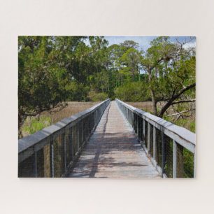 Walkway over the marshland Florida Jigsaw Puzzle