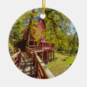 Walkway To Hodgson Mill Ceramic Ornament