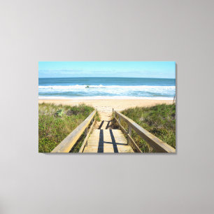 Walkway to the beach canvas print