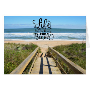 Walkway to the beach greeting card