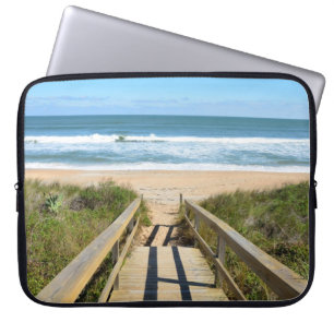 Walkway to the beach laptop sleeve