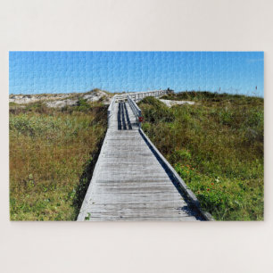 Walkway to the ocean beach jigsaw puzzle