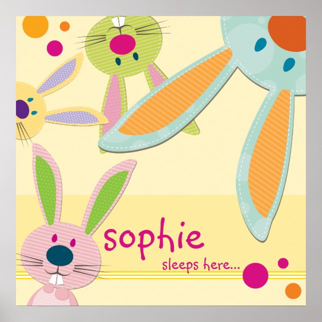 WALL ART :: bunny - peek-a-boo 1 (Front)