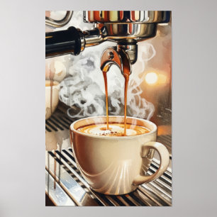 Wall art. Coffee refreshment. Poster