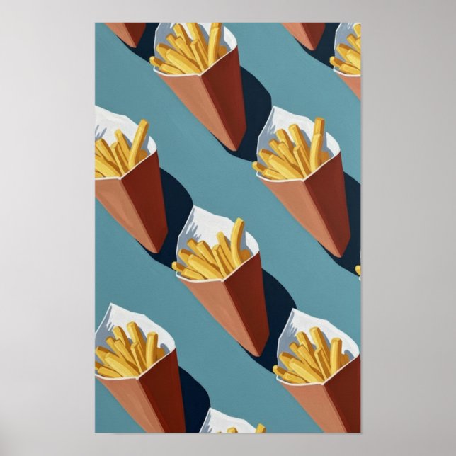 Wall art. French fries cones. Poster (Front)
