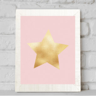 Wall art golden star for children