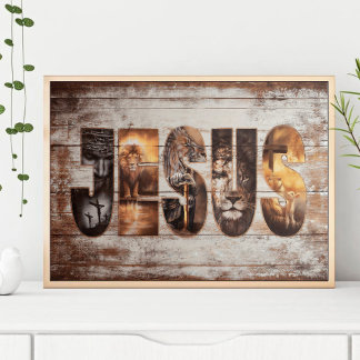 Wall Art, Holy Jesus Poster, Modern Wall Art