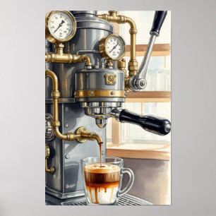 Wall art. Morning mood coffee Poster