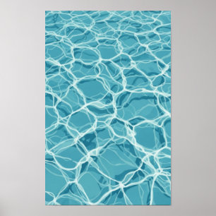 Wall art. Pool water. Poster