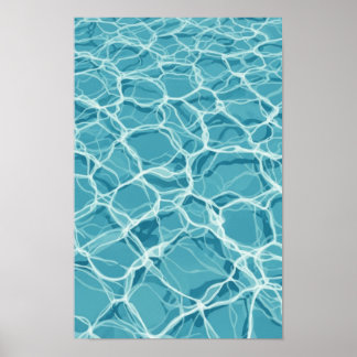 Wall art. Pool water. Poster