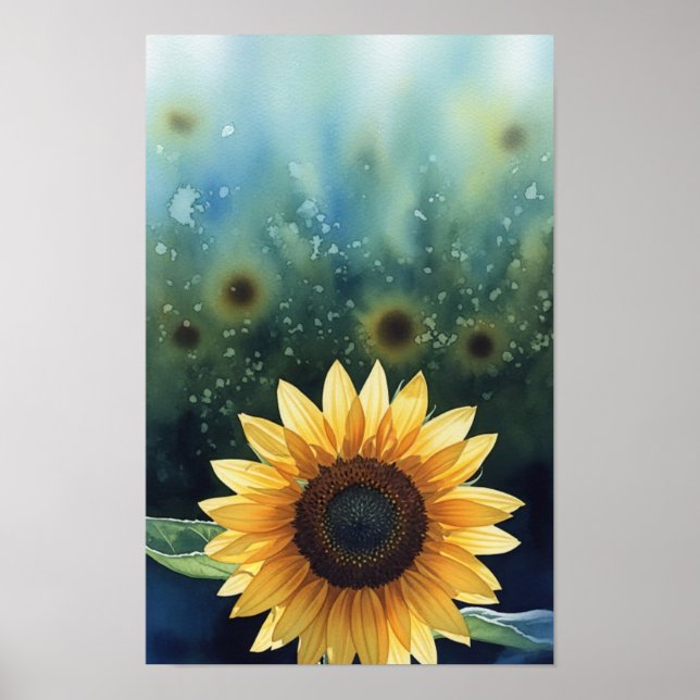 Wall art. Sunflower Poster (Front)