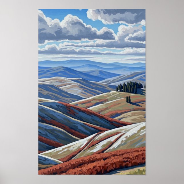 Wall art. Tranquil hills. Poster (Front)