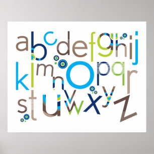 WALL ART :: TYPOGRAPHY - trendy alphabet 3