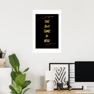 Wall Art with Motivational Quotes,gold and black