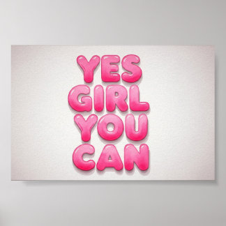 Wall Art Yes You Can Girl