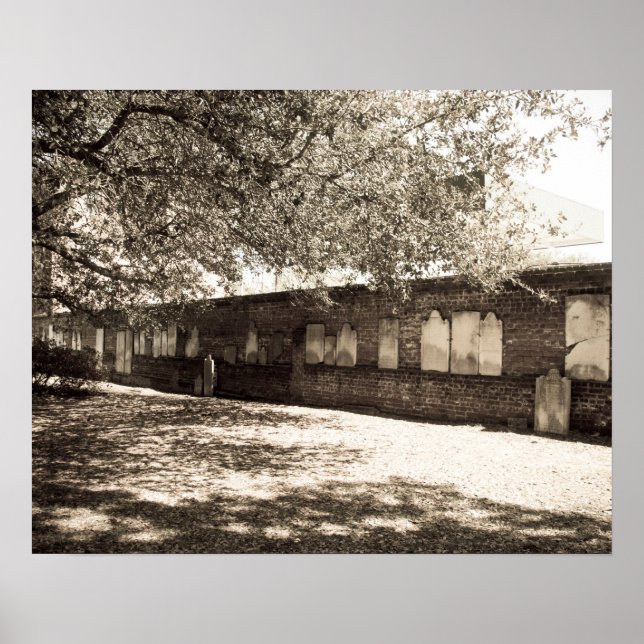 Wall at Colonial Park Cemetery (Aged) Poster (Front)
