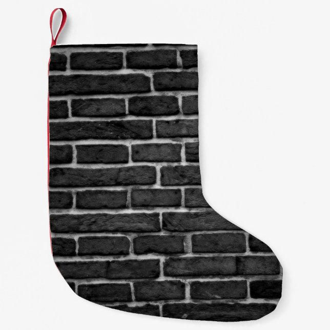 Wall brick brick wall building small christmas stocking (Front)