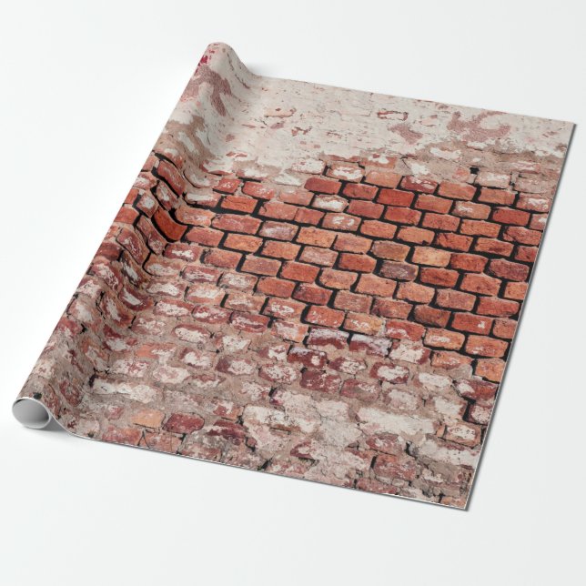 Wall brick brick wall wrapping paper (Unrolled)