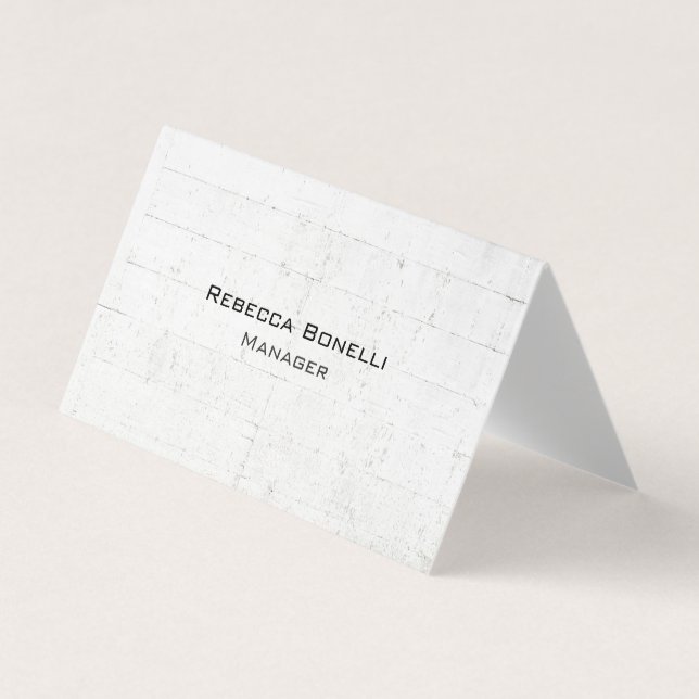 Wall Brick Unique Modern Minimalist Plain Business Card (Front)