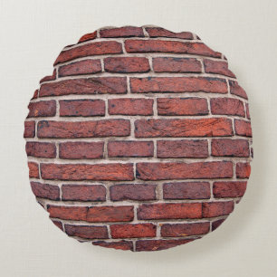 Wall bricks brick wall red bricks round cushion