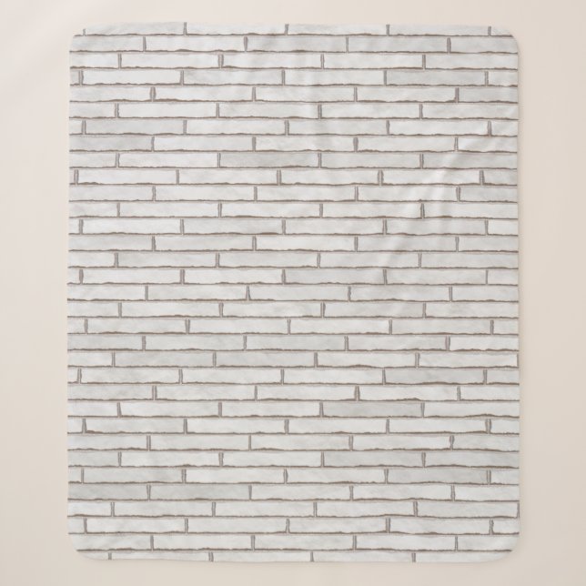 Wall bricks template structure sherpa blanket (Front)