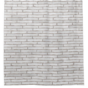 Wall bricks template structure shower curtain