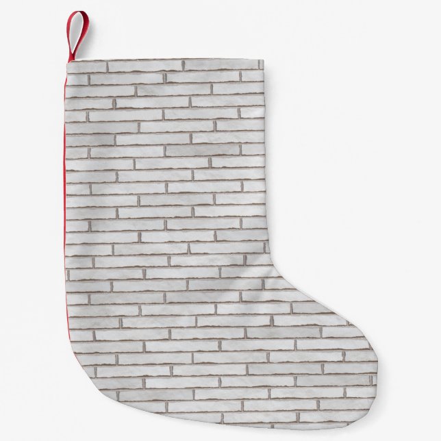 Wall bricks template structure small christmas stocking (Front)