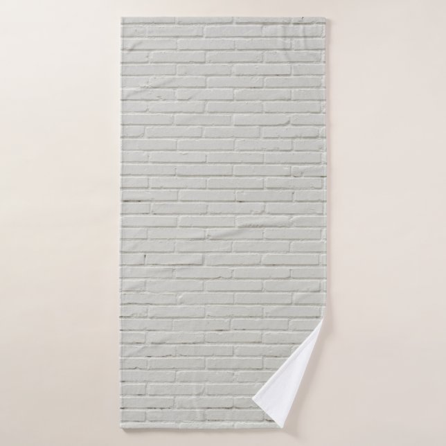 Wall bricks white white brick wall bath towel (Bath Towel)
