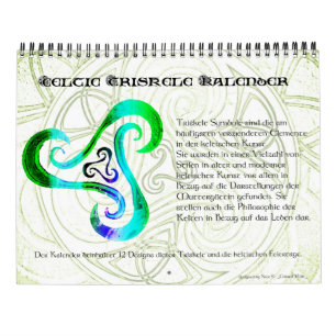 wall calendar Celtic Triskele + Celtic holidays