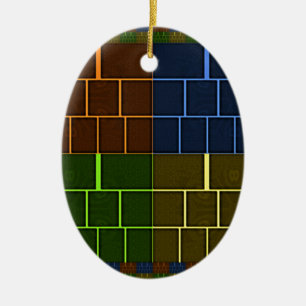 Wall canvas ceramic tree decoration