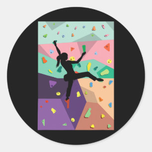 Wall Climbing Indoor Climbing Sports Alpinist Gift Classic Round Sticker