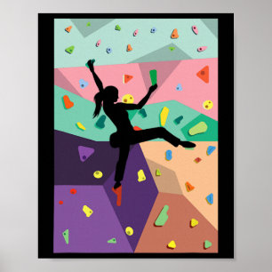 Wall Climbing Indoor Climbing Sports Alpinist Gift Poster