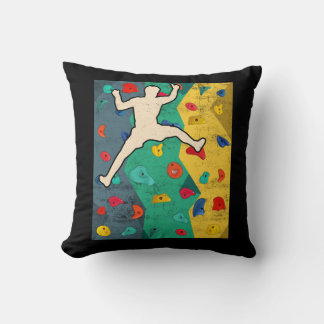 Wall Climbing Indoor Rock Climbers Action Sports A Cushion