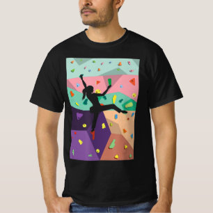 Wall Climbing Indoor Rock Climbers Action Sports A T-Shirt