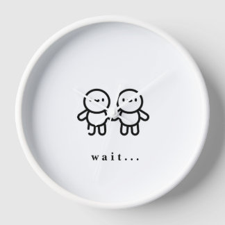 Wall Clock, 10" Round Natural Wood Frame Clock