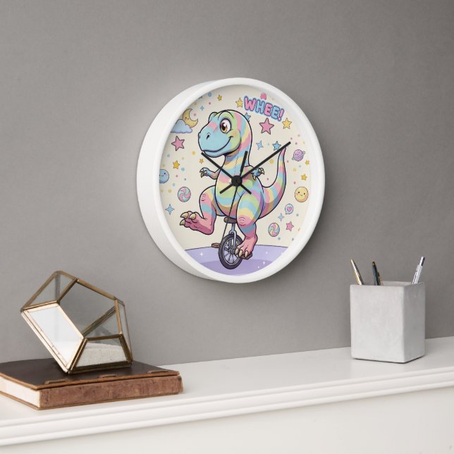 Wall Clock, 10" Round Natural Wood Frame Clock (Office)