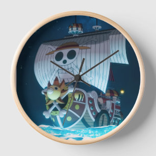 Wall Clock, 10" Round Natural Wood Frame Clock