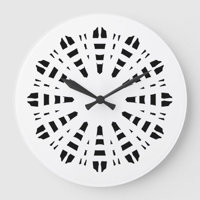 Wall Clock, An elegant black white classic design Large Clock (Front)