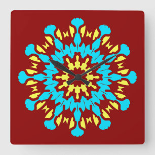 Wall Clock, An elegant multicolor classic design S Square Wall Clock