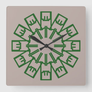 Wall Clock, An elegant multicolor classic design S Square Wall Clock