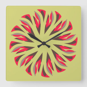 Wall Clock, An elegant multicolor classic design  Square Wall Clock