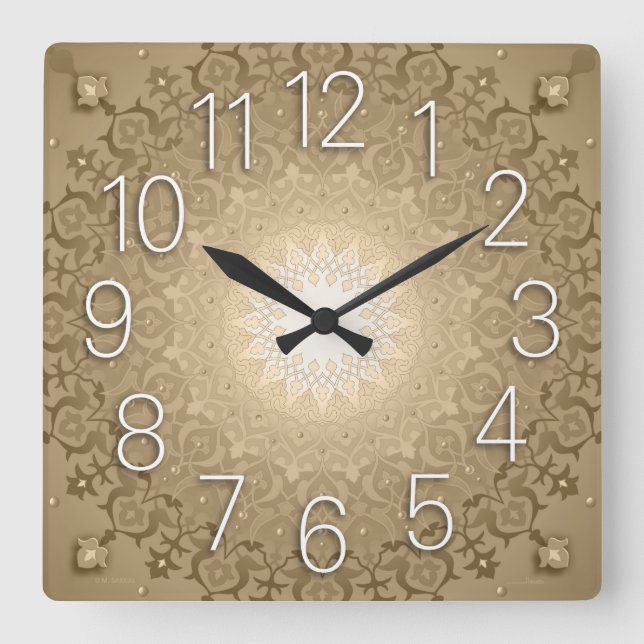Wall Clock Arabesque3 (Front)