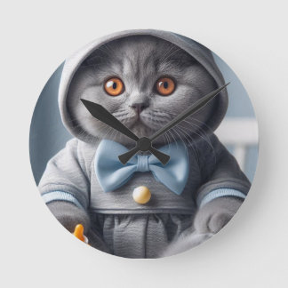 Wall Clock Baby British Shorthair