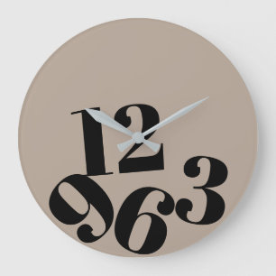 Wall Clock - Beige Background Fallen Numbers
