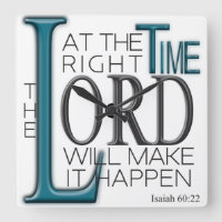 Wall Clock, Bible Verse, Isaiah 60:22