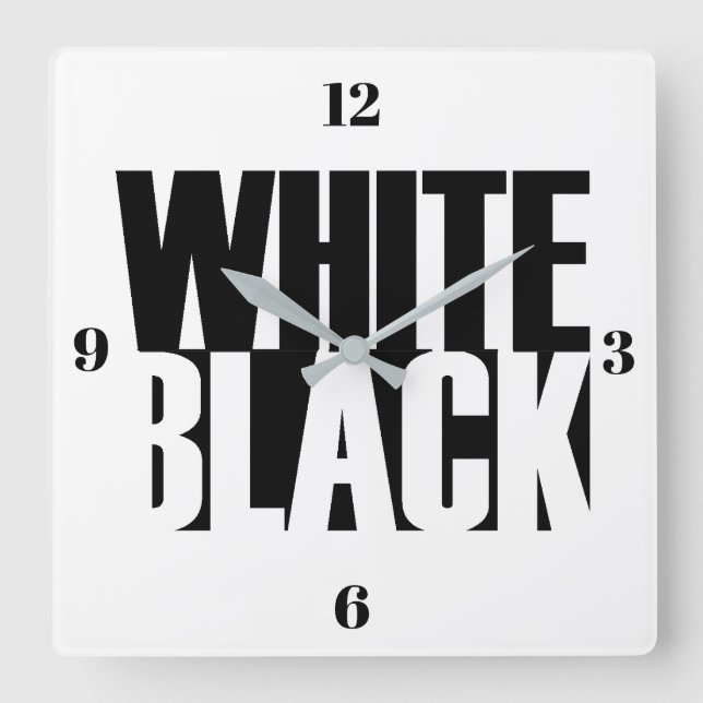 Wall Clock - Black White (Front)