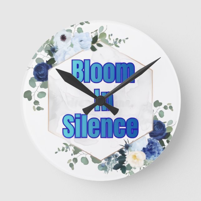 Wall Clock Bloom in Silence (Front)