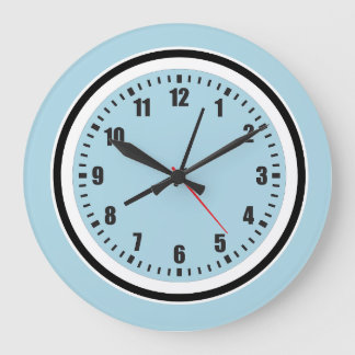 Wall Clock, blue circular wall clock, classic Large Clock